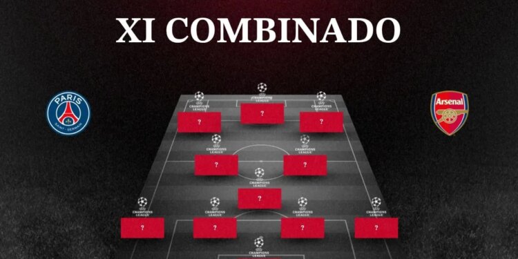 Montamos o time combinado de PSG x Arsenal, final da Champions League